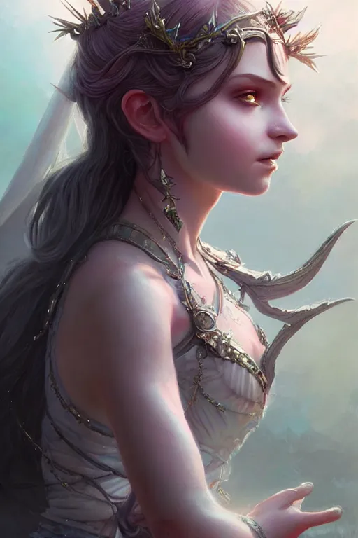 Image similar to fairy princess, highly detailed, d & d, fantasy, highly detailed, digital painting, trending on artstation, concept art, sharp focus, illustration, art by artgerm and greg rutkowski and magali villeneuve