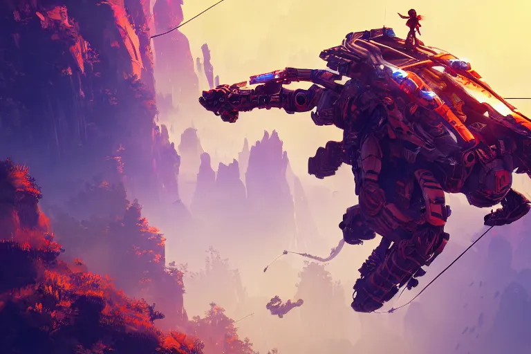 Image similar to strider machine mecanical creature robot of horizon forbidden west horizon zero dawn bioluminiscence global illumination ray tracing hdr fanart arstation by ian pesty and alena aenami artworks in 4 k