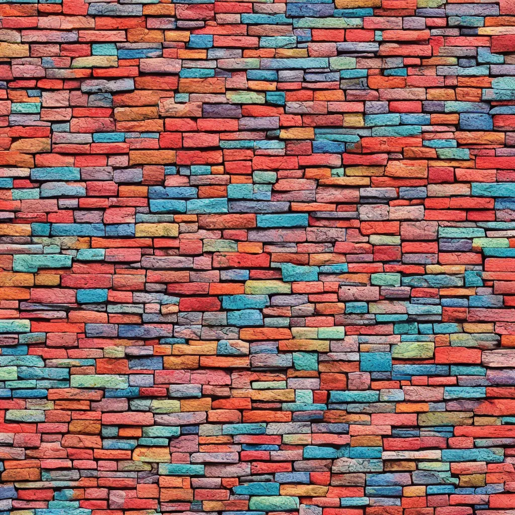 Image similar to multicolor painted brick texture