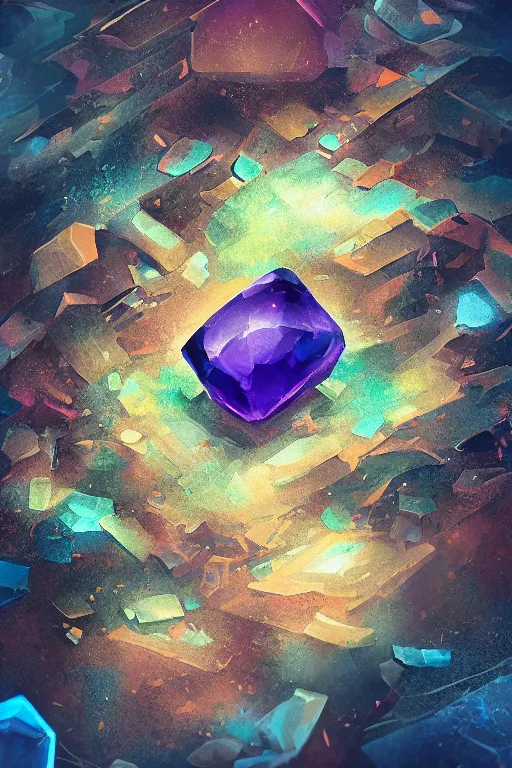 gemstone germ, highly detailed, digital art, sharp, Stable Diffusion