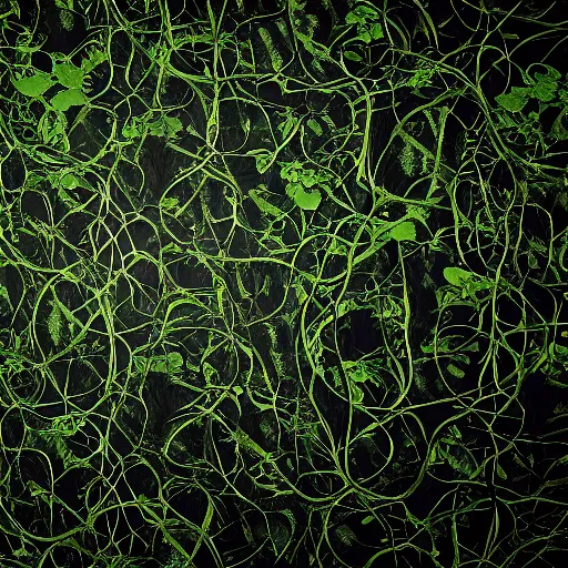 Image similar to tangled vines wallpaper repeating pattern ultra realistic, intricate, epic lighting, futuristic, 8 k resolution