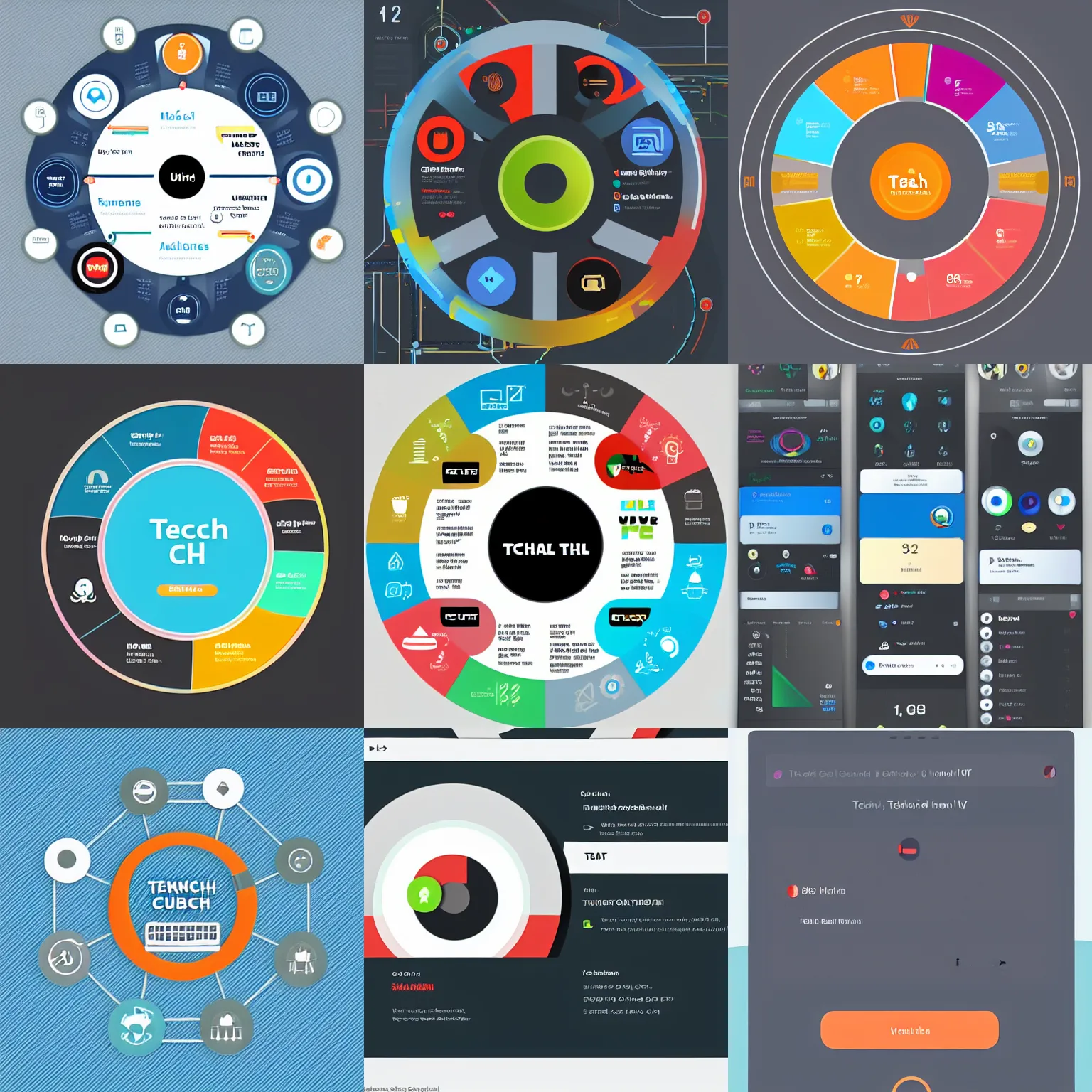 Prompt: tech circle ui graphic, detailed,