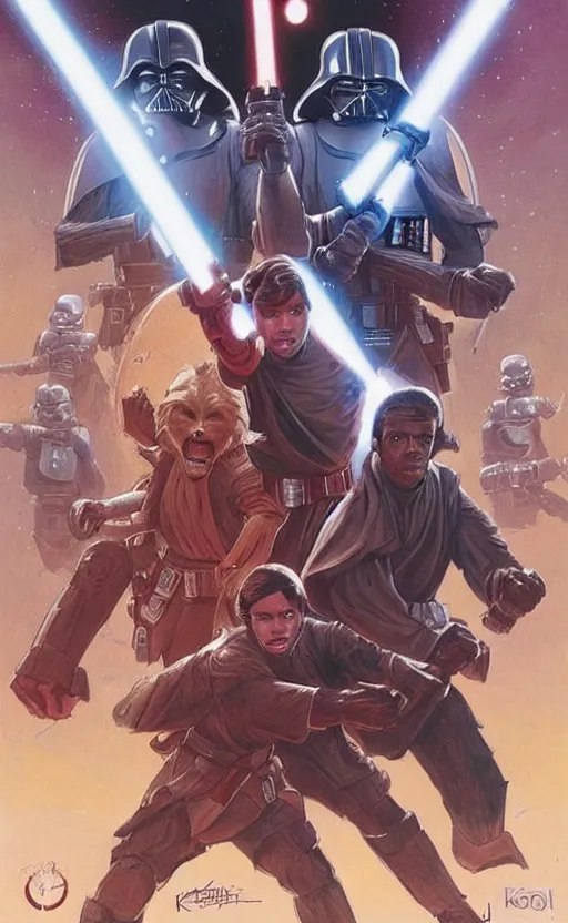 Image similar to unused cover art for star wars union by igor kordej