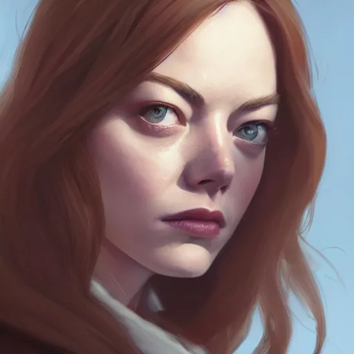 portrait of emma stone ,digital art,photorealistoc,art | Stable ...