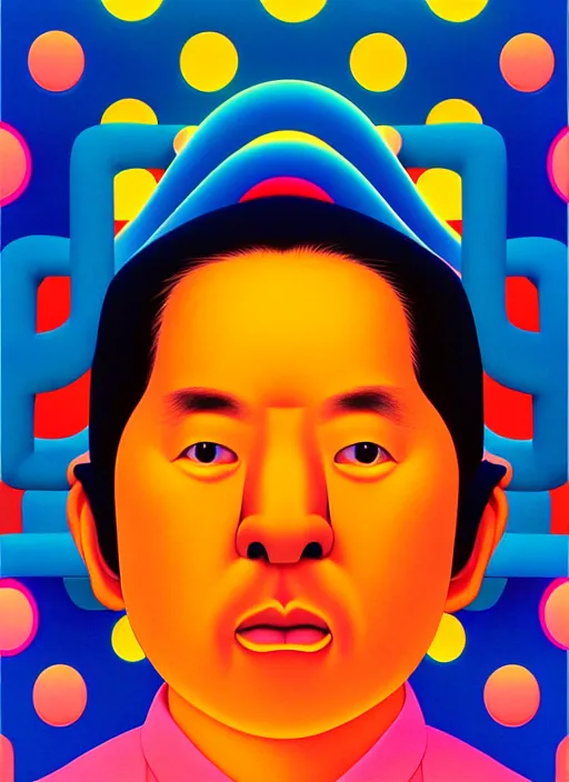 Image similar to self portrait by shusei nagaoka, kaws, david rudnick, pastell colours, airbrush on canvas, cell shaded, 8 k