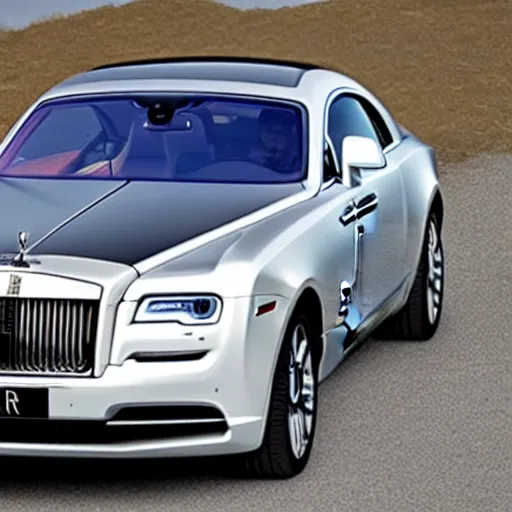 Image similar to rolls Royce Wraith, night time , detailed, magazine, award winning