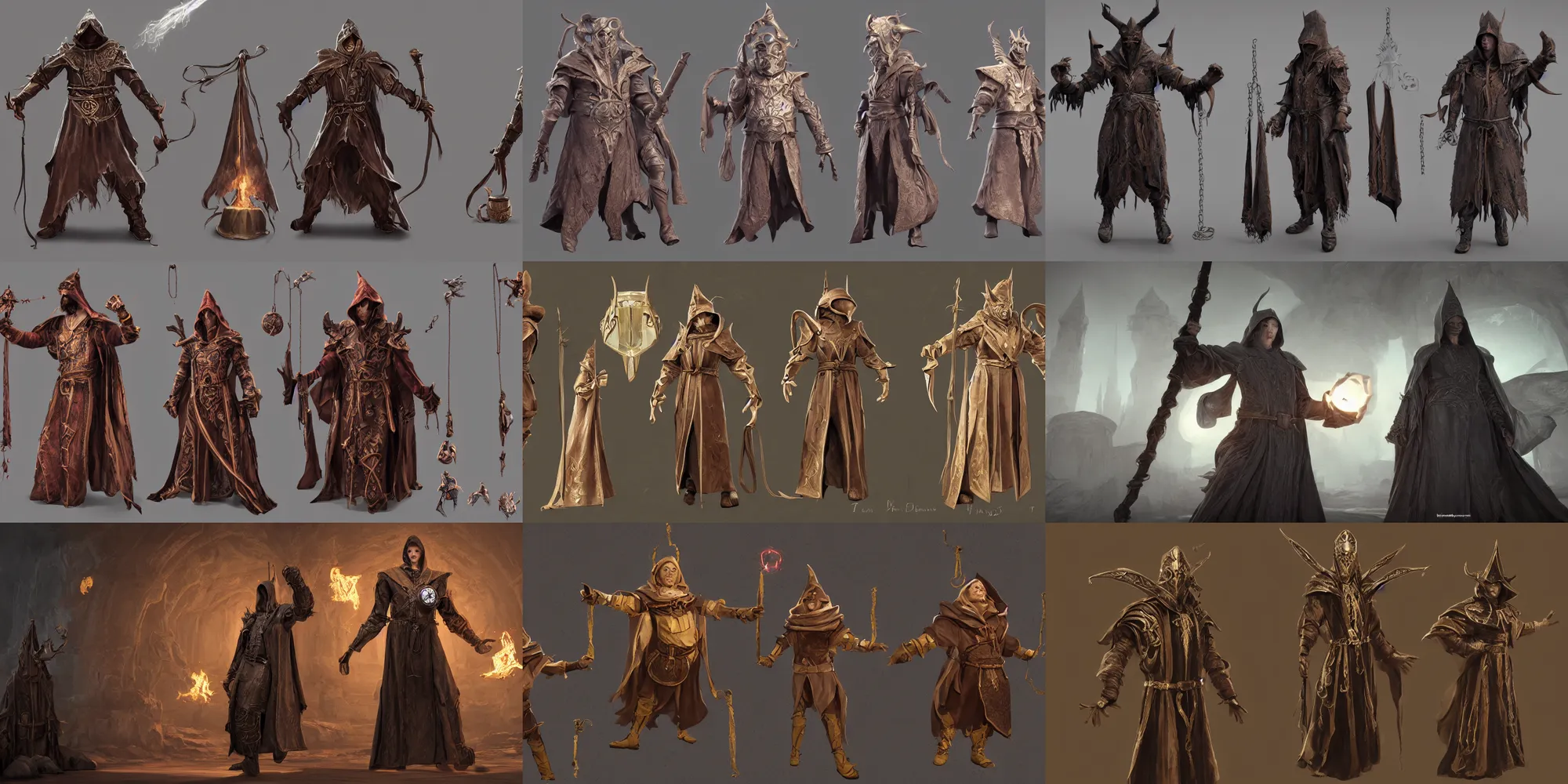 Prompt: t-pose of wizard, magic belt, potions hanging strapped to belt, elaborate cult robes, hood, character design sheet, face by Paul Rubens, character reference, TPose, fantasy, cinematic concept art, t-pose, straight arms outstretched, all angles, octane render, ray tracing, unreal engine 5, DAZ, zbrush, CGSociety, 8k ultra HD,