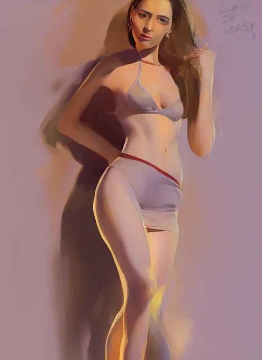 Prompt: full body photo portrait of a gorgeous young woman in the style of stefan kostic, artstation, concept art, illustration, smooth and sharp focus