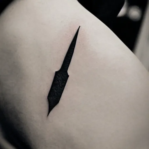 Image similar to minimal dagger tattoo