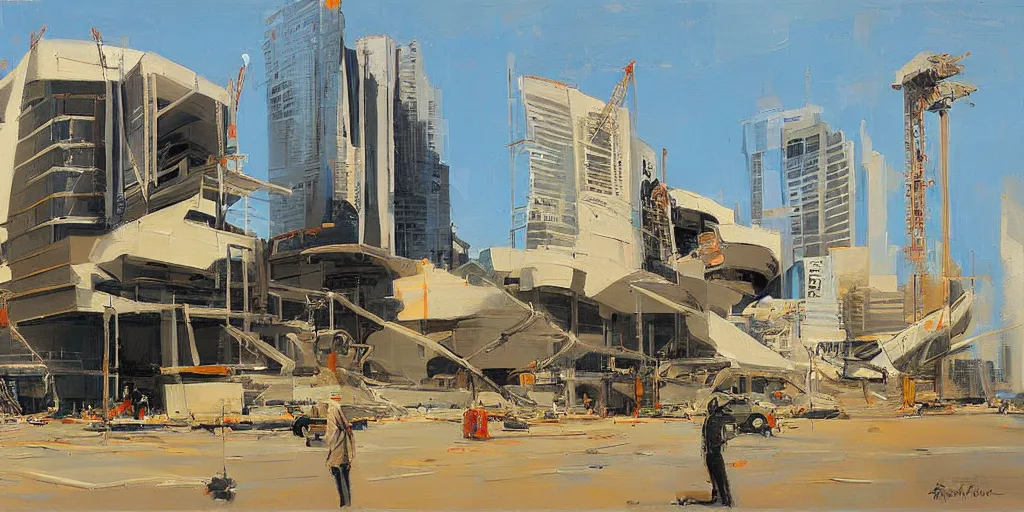 Image similar to scifi construction place. by ben aronson