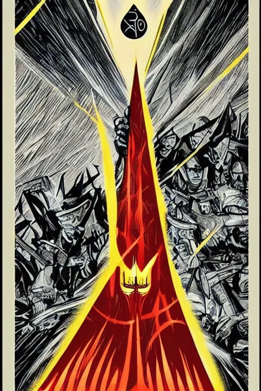 Prompt: Sauron in the style of 1984, Russian Communist posters