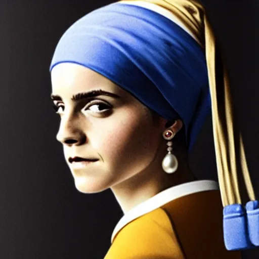 Prompt: emma watson with the pearl earring