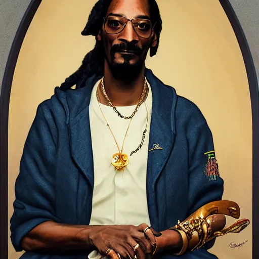 Prompt: a portrait of snoop dogg, cinematic, volumetric lighting, f 8 aperture, cinematic eastman 5 3 8 4 film, photorealistic by greg rutkowski, by stanley artgerm, by alphonse mucha