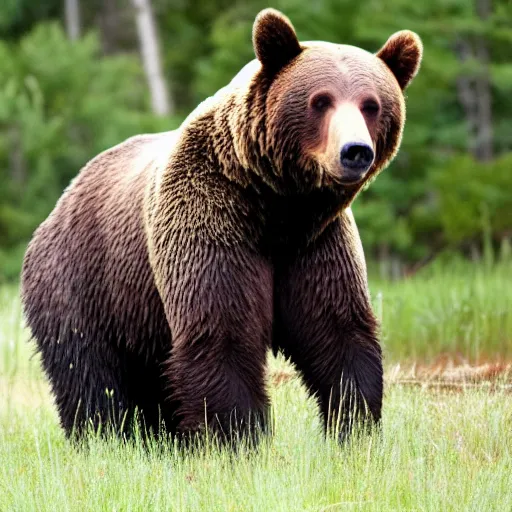Prompt: a teacher as a grizzly bear