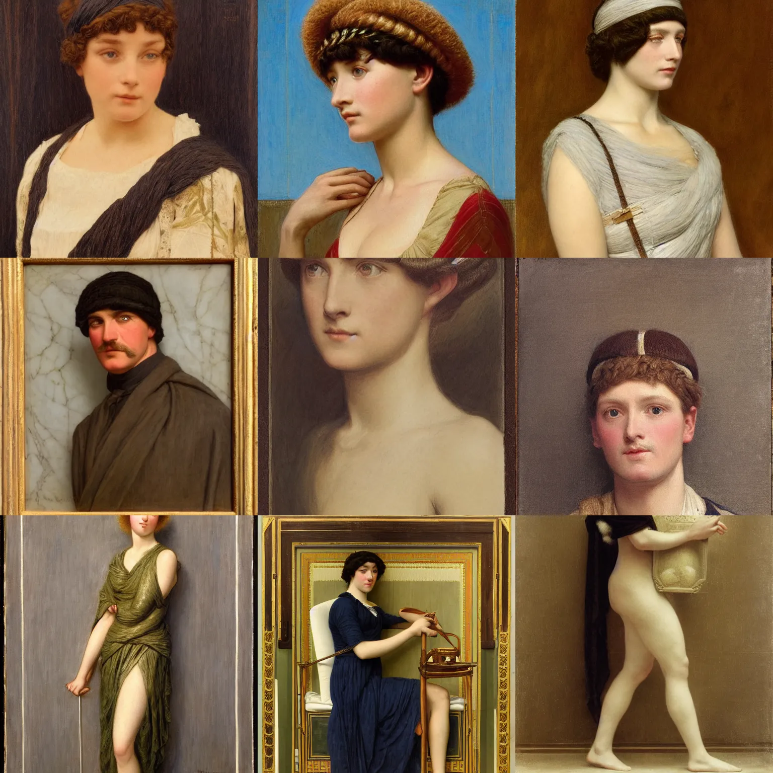 Prompt: sir lawrence alma-tadem. john william godward, herbert draper Léopold-Émile Reutlinger