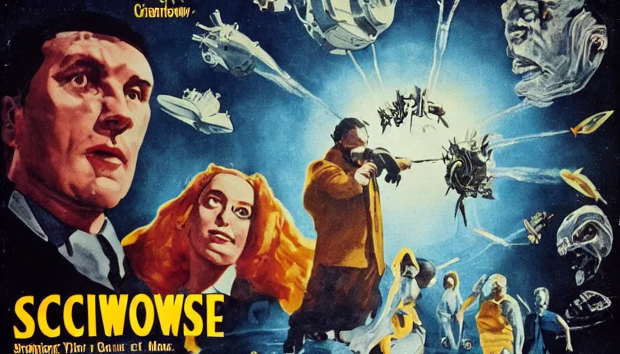 Prompt: movie poster, science fiction, gruawbowhorse