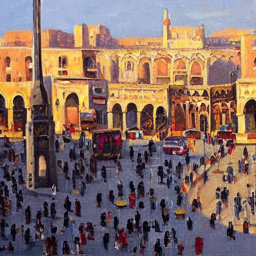 Image similar to Ummayad Square, oil painting