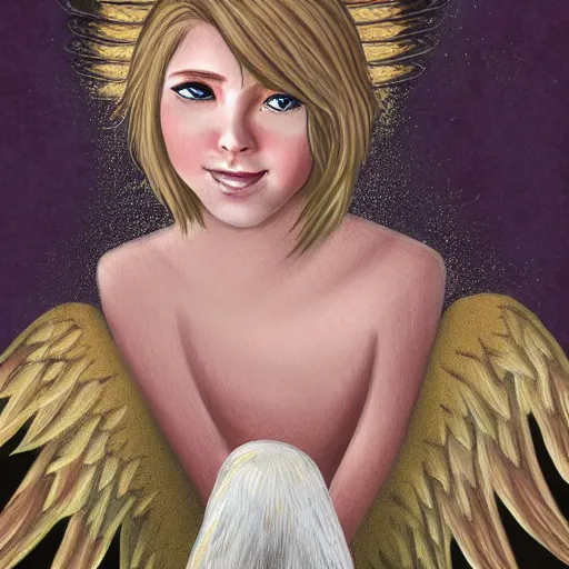 Image similar to angel, character portrait by Donna Mae Dingding