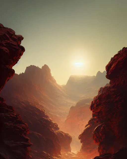 Prompt: dual sunrising in the valley of fire, environment art, fantasy art, landscape art, in the style of greg rutkowski, illustration, epic, fantasy, intricate, hyper detailed, artstation, concept art, smooth, sharp focus, ray tracing