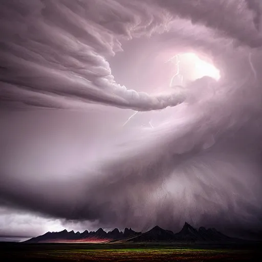 Image similar to amazing photo a tornado by marc adamus, digital art, beautiful dramatic lighting