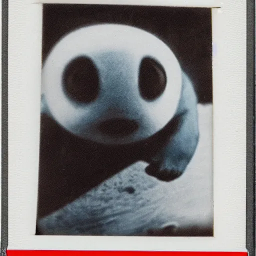 Prompt: 1 9 5 0 s polaroid picture of poliwag