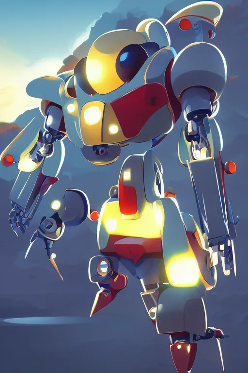 Image similar to metabots medabots medarotto medarot robot minimalist comics, behance hd by jesper ejsing, by rhads, makoto shinkai and lois van baarle, ilya kuvshinov, rossdraws global illumination ray tracing hdr radiating a glowing aura