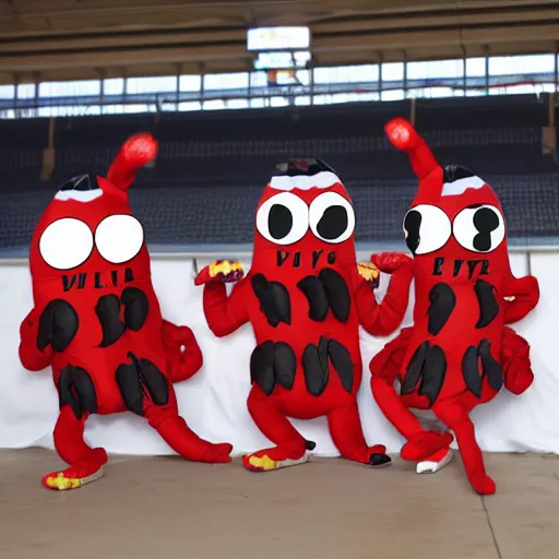 Image similar to sports team mascot, worm mascot costume, worms, the worms, football mascot, anthropomorphic worm HD official photo, high quality costume