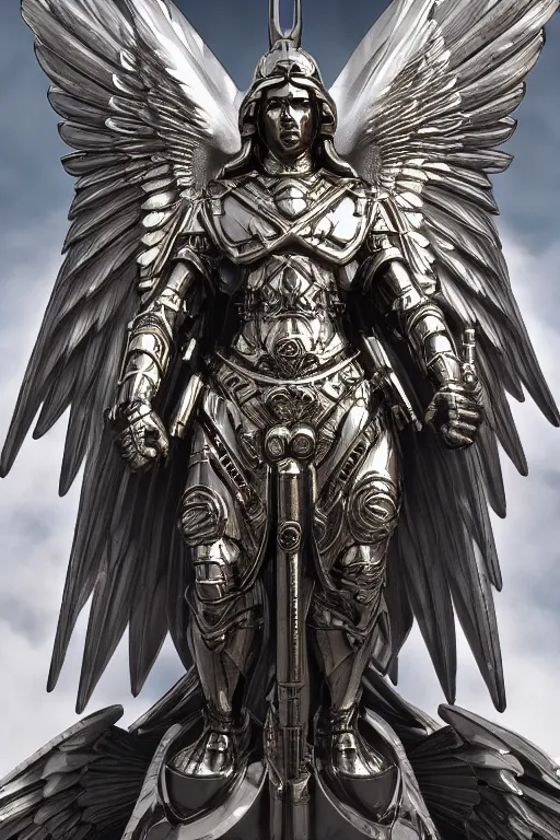 Image similar to archangel micheal by tsuyoshi nagano, illustration, cinematic lighting, hyperdetailed, 8 k, symmetrical, trending on artstation