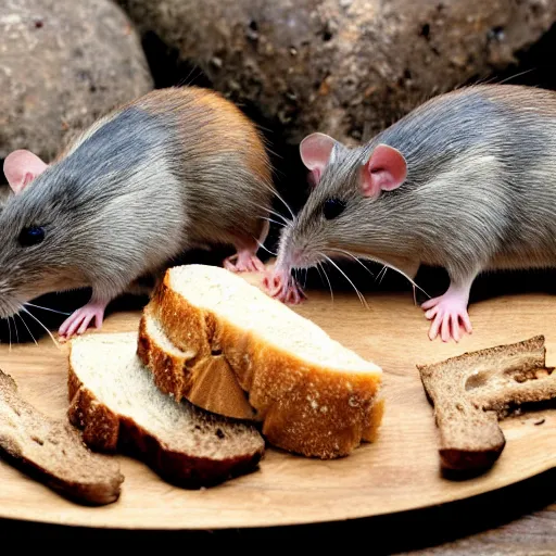 Image similar to very delicious friend rats, served with bread