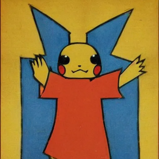 Prompt: pikachu jesus