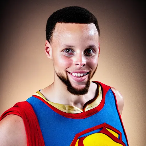 Image similar to portrait photo Stephen curry as superman