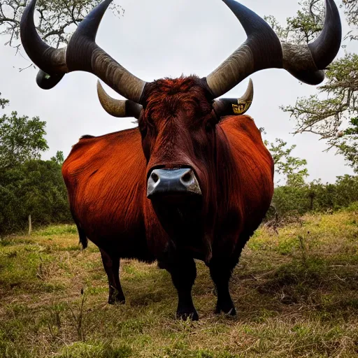 Prompt: national geographic photo of an ox