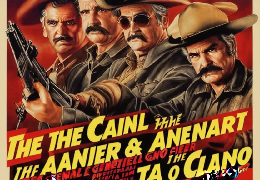 Prompt: poster for the film, the general and the bandit go to steal at the casino, art for the film in color, art in 4 k