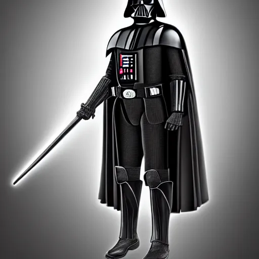 Image similar to medieval darth vader armor, 4 k photograph, medieval armor, realistic, intricate, highly detailed