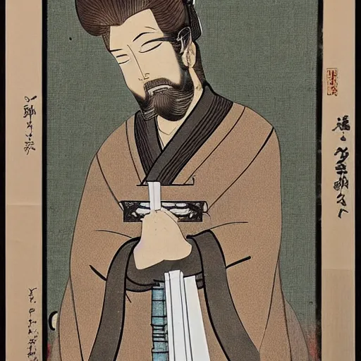 Image similar to isshin sword saint holding a pistol, detailed