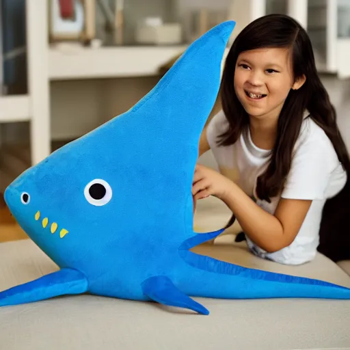 Prompt: ikea shark plush