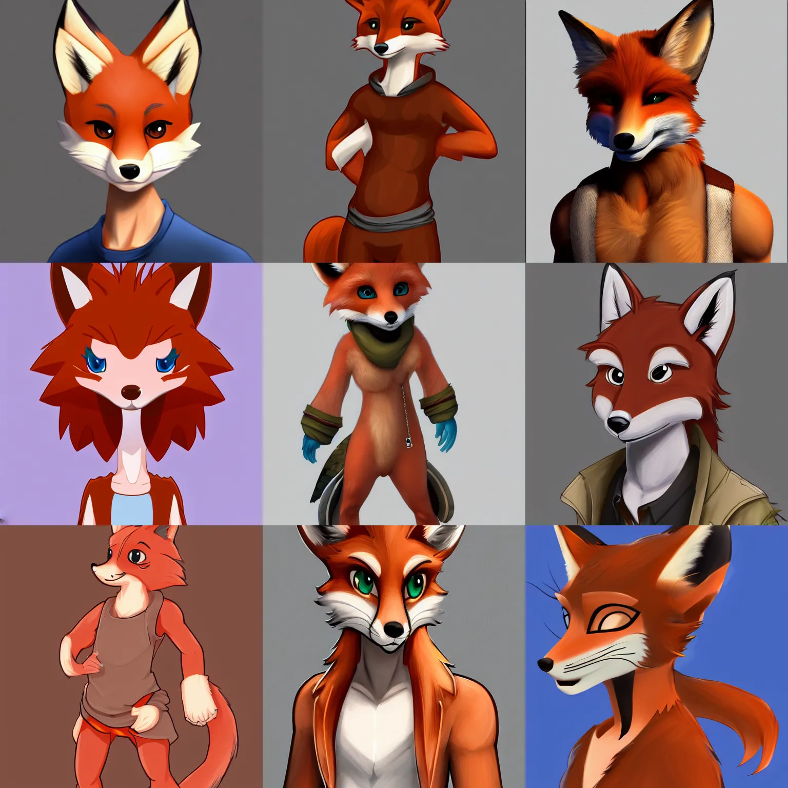 Prompt: extremely beautiful cute cartoon male anthro fox character with styled hair, highly detailed, 8k, trending on FurAffinity