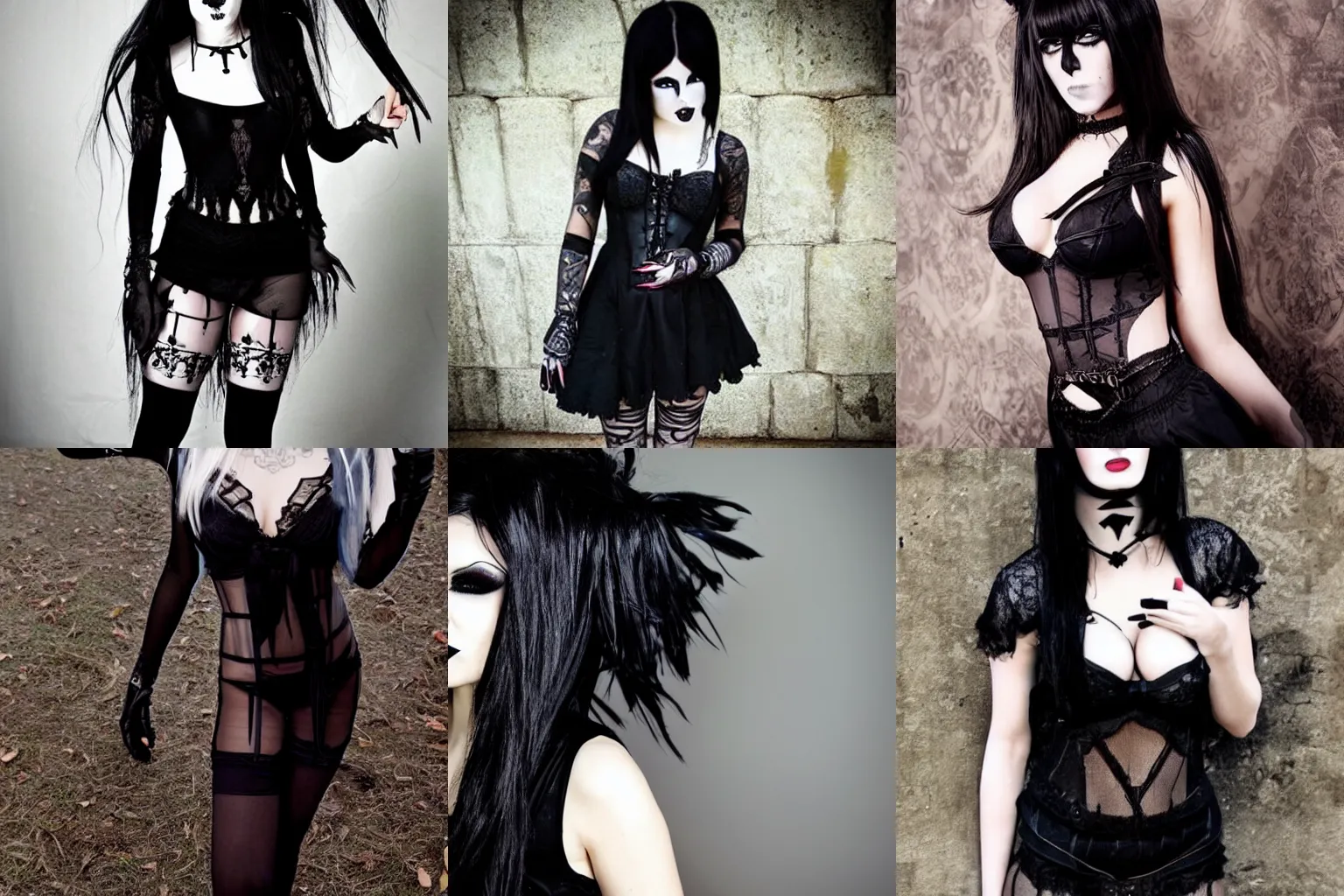 attractive goth girl