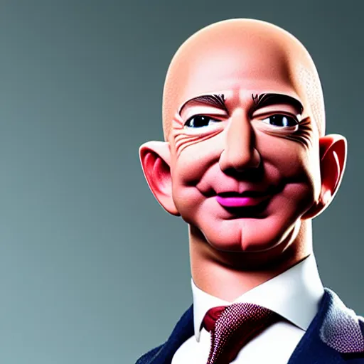 Image similar to Jeff Bezos as a troll doll, studio photo, award-winning, detailed, 4k