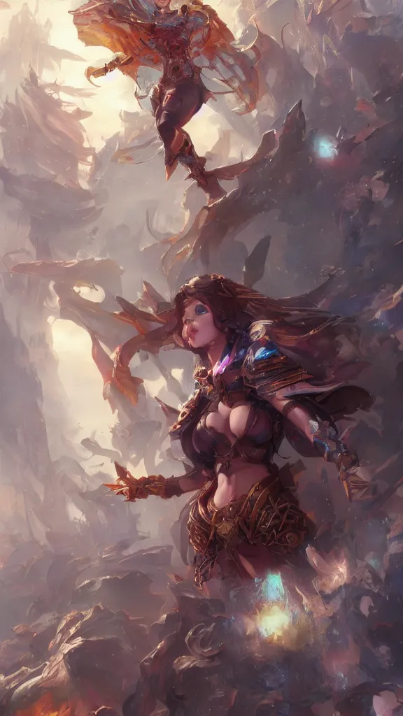 Image similar to Miss dreamscape fanart in world Hero epic legend fantasy , by Stanley Artgerm Lau, WLOP, Rossdraws, James Jean, Andrei Riabovitchev, Marc Simonetti, Yoshitaka Amano, ArtStation, CGSociety,