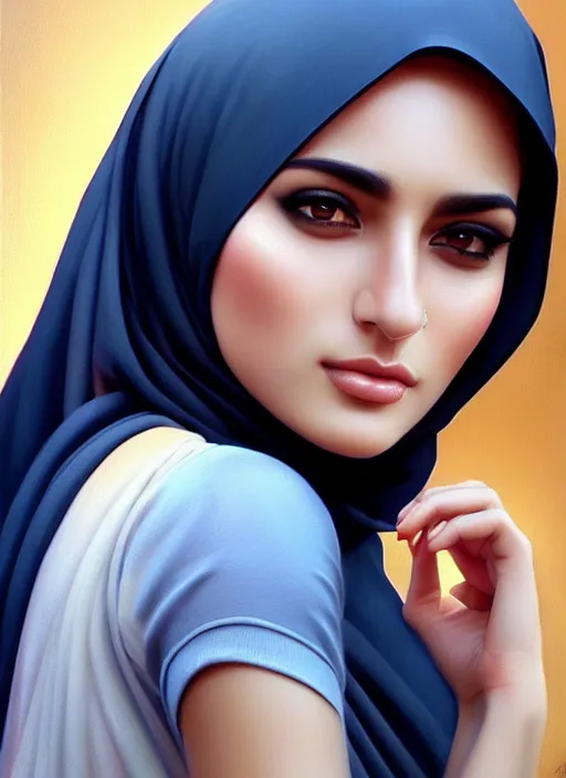 Prompt: photo of a gorgeous young arabic woman in the style of stefan kostic, realistic, sharp focus, 8k high definition, insanely detailed, intricate, elegant, art by stanley lau and artgerm