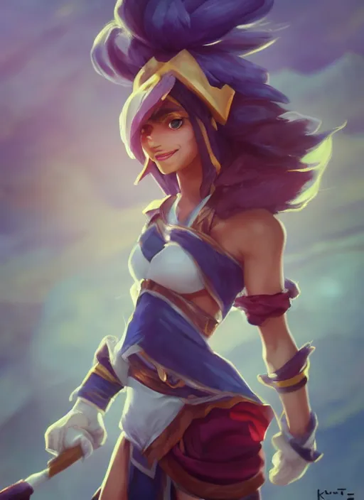 Image similar to motivational taliyah, from league of legends, superb cosplay, exhibant au naturel, jungling, in shape, hyper detailed, digital art, trending in artstation, cinematic lighting, studio quality, smooth render, unreal engine 5 rendered, octane rendered, art style by klimt and nixeu and ian sprigger and wlop and krenz cushart