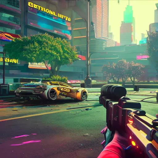 Image similar to Rick and Morty in cyberpunk 2077 unreal engine 5 8k hyperdetailed photorealism