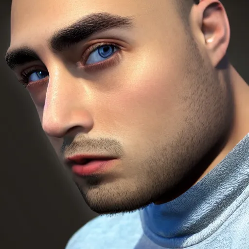 Image similar to a closeup shot of handsome mizkif from twitch, photorealism, 8k