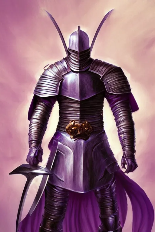 Image similar to comic book drawing of a handsome knight holding magical sword, purple energy, highly detailed, d & d, fantasy, highly detailed, digital painting, trending on artstation, concept art, sharp focus, illustration, global illumination, ray tracing, realistic shaded, art by artgerm and greg rutkowski and fuji choko and viktoria gavrilenko and hoang lap