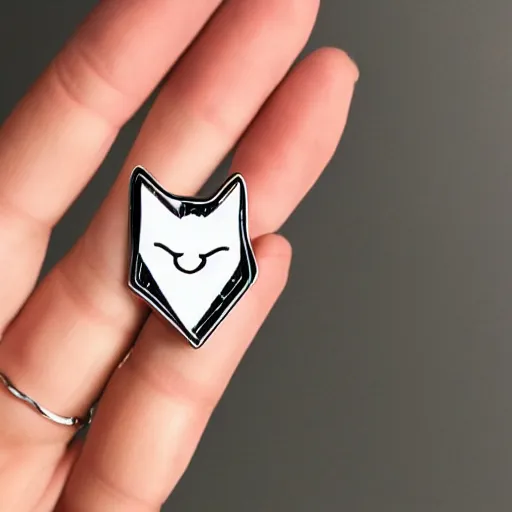 Prompt: cat shape jewelry logo, clear, basic,