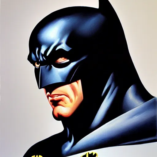 Image similar to ultra - realistic head and shoulders portrait painting of batman. art by boris vallejo. 4 k. ultra - realistic. highly detailed. epic lighting