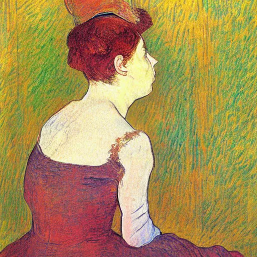 Prompt: when did you last see your father, by toulouse lautrec, painting