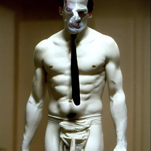 Image similar to greek statue of Patrick Bateman in American Psycho (1999)
