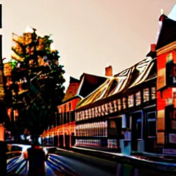 Image similar to a photo of the city streets of the netherlands